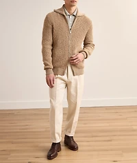 Ribbed Cashmere Polo Sweater