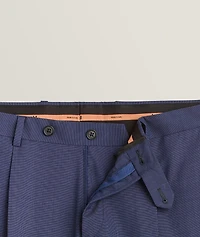 Textured Pleated Wool Pants