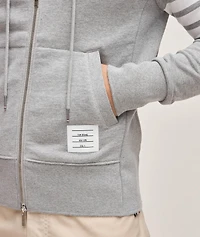 4-Bar Cotton Hooded Sweater
