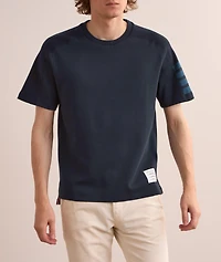 Four-Bar Cotton T-Shirt