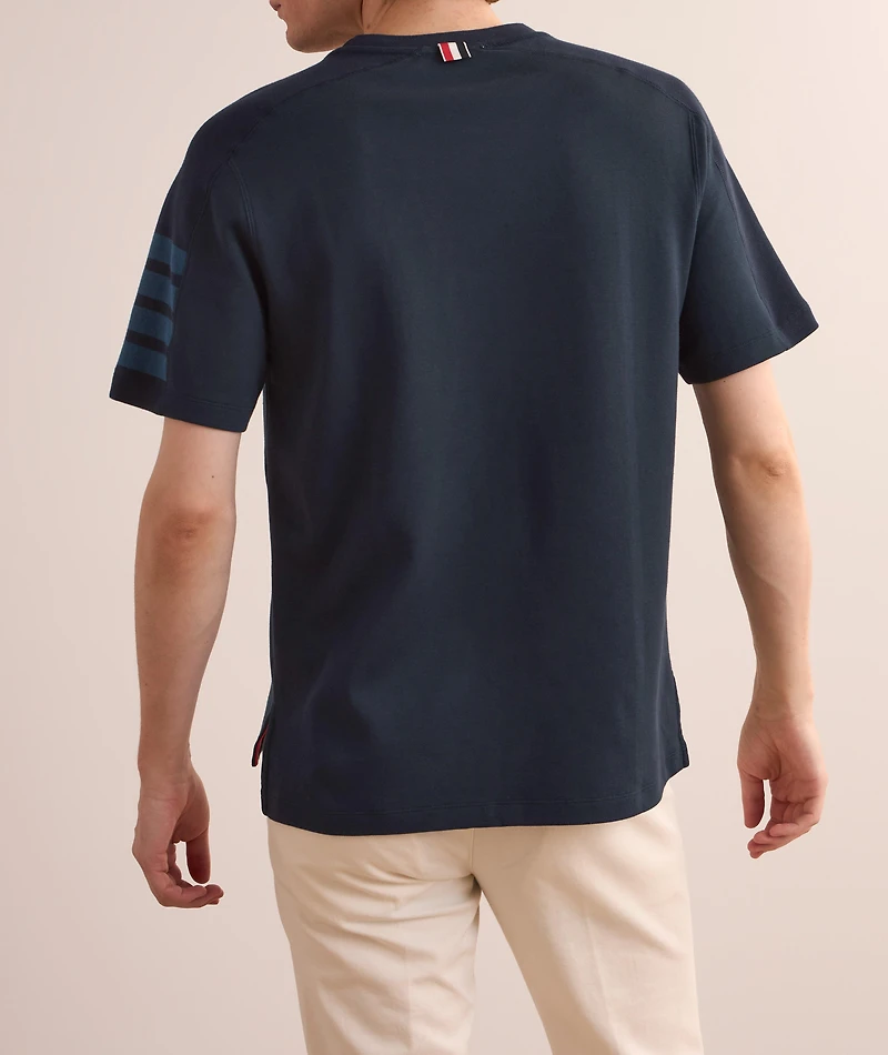 Four-Bar Cotton T-Shirt