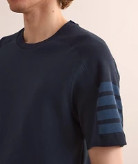 Four-Bar Cotton T-Shirt