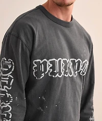 Allover Logo Print Long-Sleeve T-Shirt