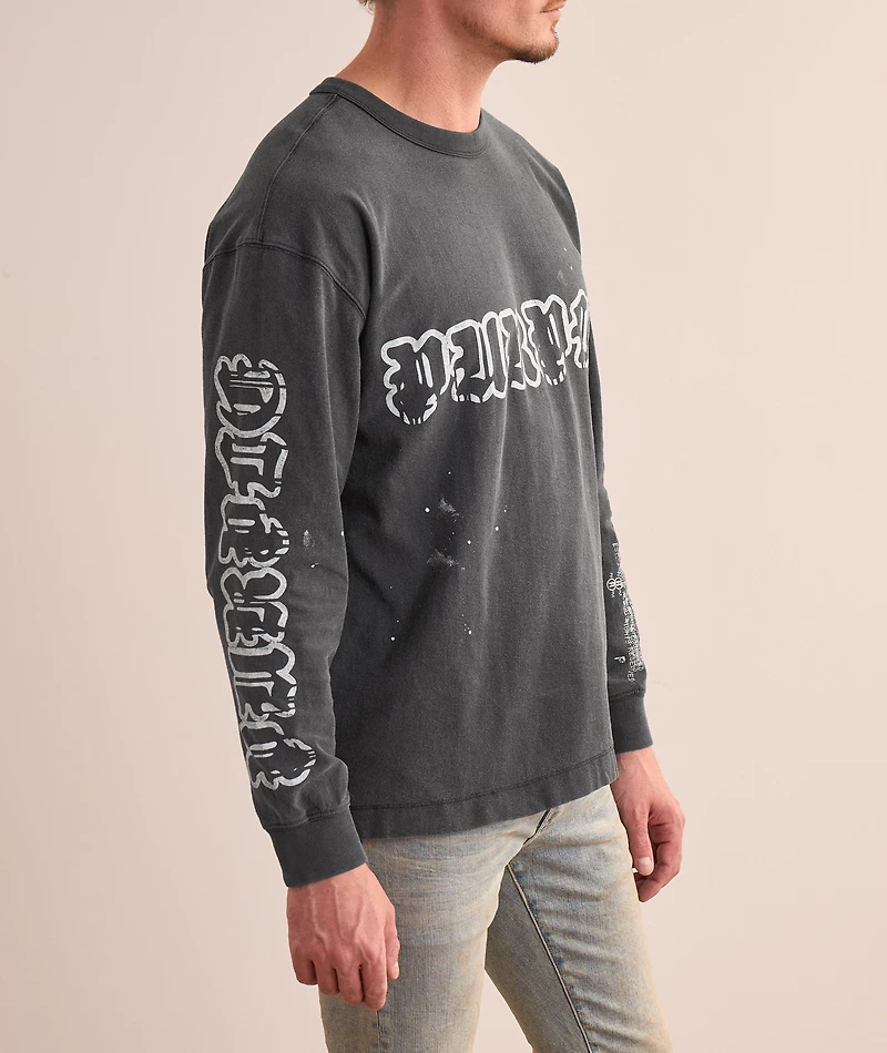 Allover Logo Print Long-Sleeve T-Shirt