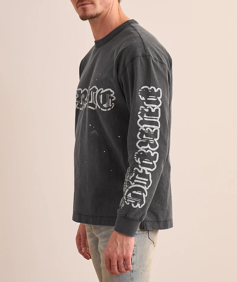 Allover Logo Print Long-Sleeve T-Shirt