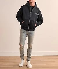 Gothic Wordmark Drip Zip-Up Hooded Sweater
