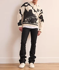 Raw Super Stack Flare Jeans