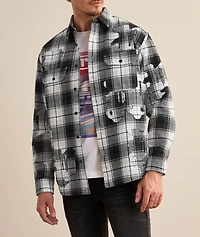 Logo Applique Plaid Flannel Shirt