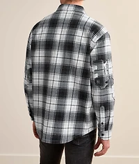 Logo Applique Plaid Flannel Shirt