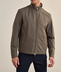 Virgin Wool-Silk Green Storm System Bomber