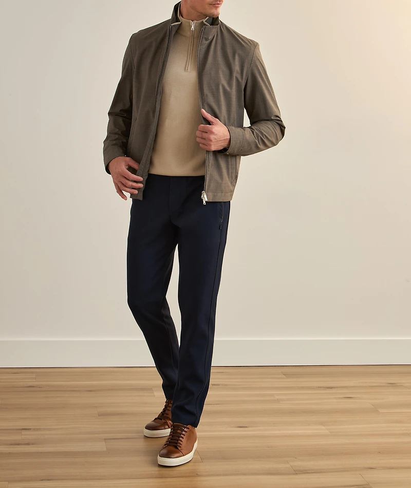 Virgin Wool-Silk Green Storm System Bomber