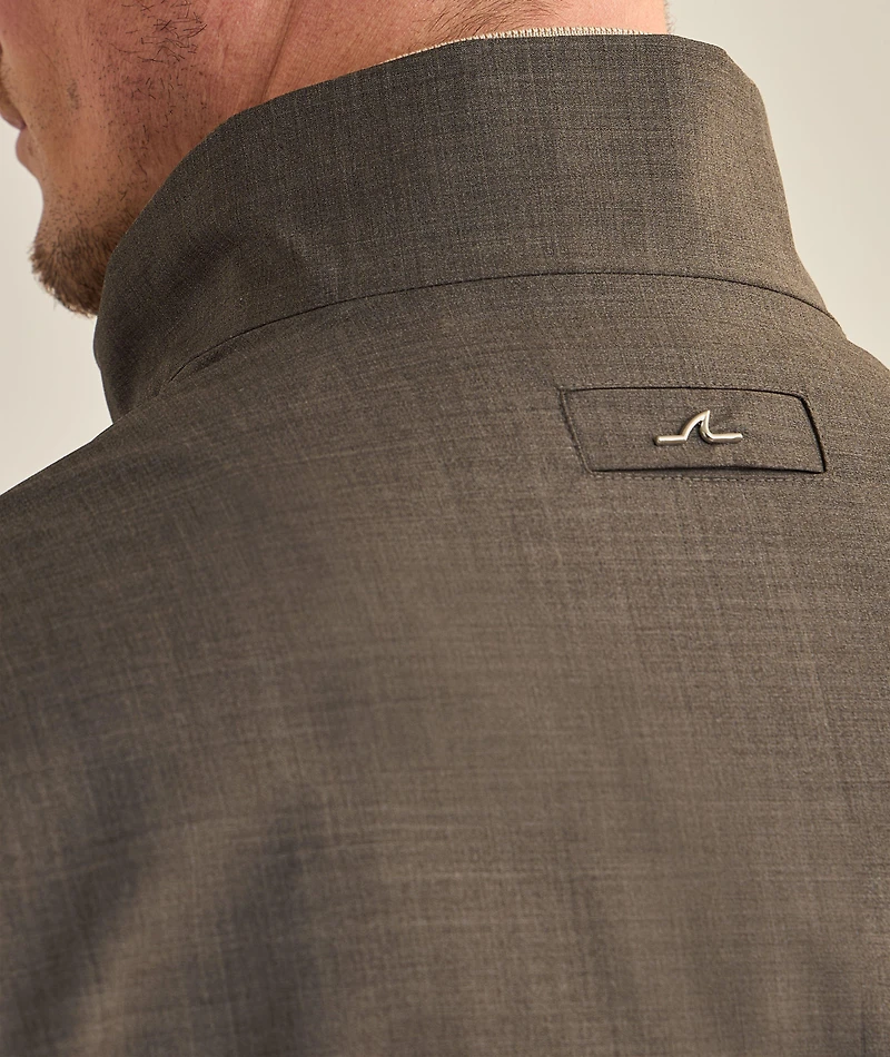 Virgin Wool-Silk Green Storm System Bomber