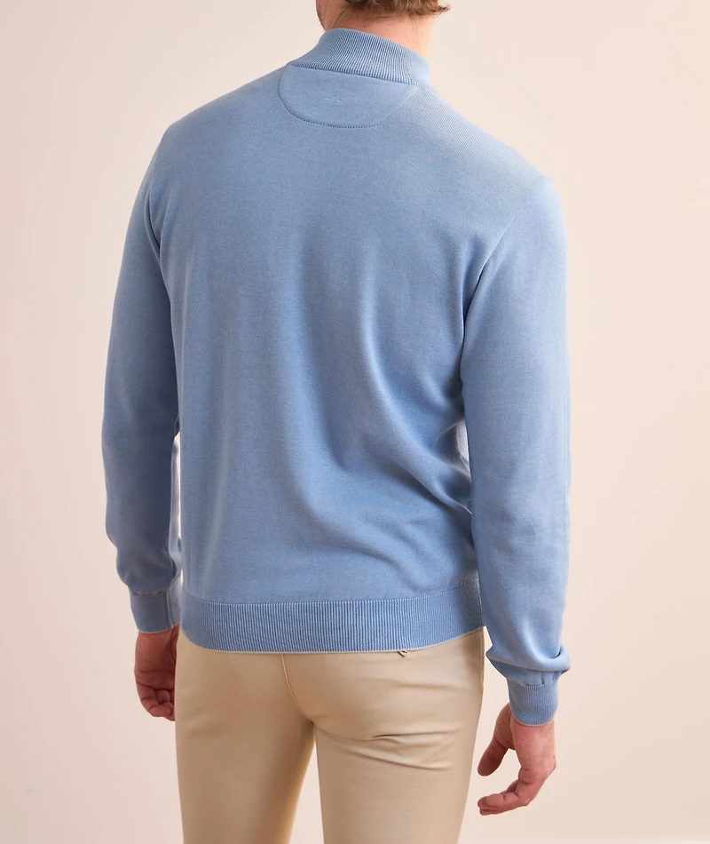 Cotton-Cashmere Quarter-Zip Sweater