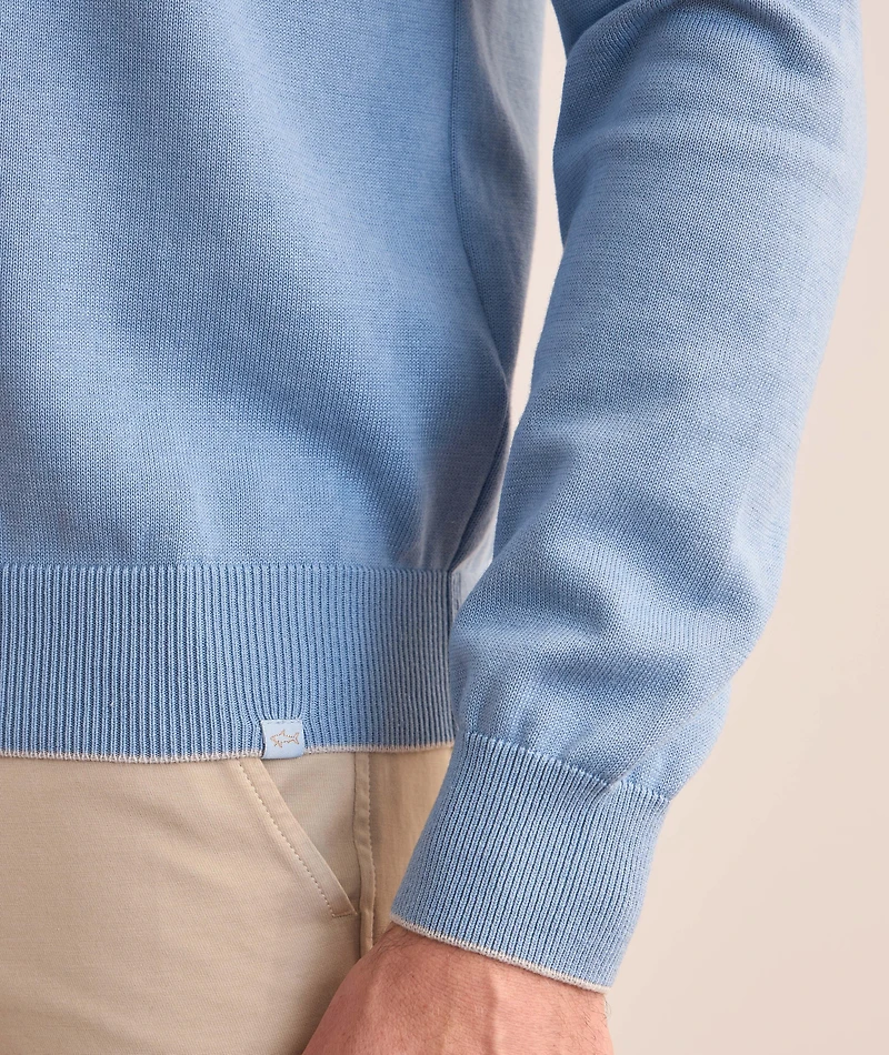 Cotton-Cashmere Quarter-Zip Sweater