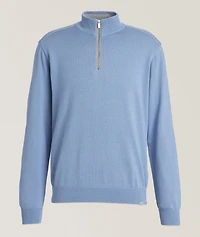 Cotton-Cashmere Quarter-Zip Sweater