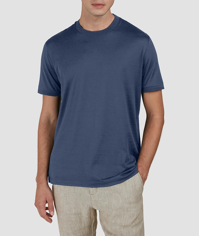 Cotton-Silk Crewneck T-Shirt