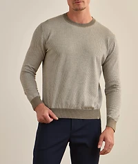 Striped Cotton-Cashmere Sweater