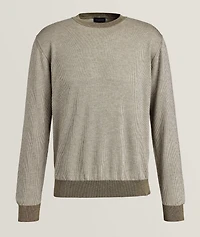 Striped Cotton-Cashmere Sweater