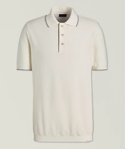 Cotton-Cashmere Polo Shirt