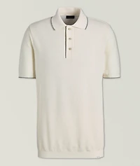 Cotton-Cashmere Polo Shirt