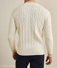 Cotton-Cashmere Cable Knit Sweater