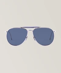 Acetate-Titanium Aviator Sunglasses