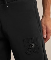 Stacked Box Logo Cotton-Blend Sweatpants