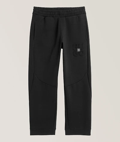 Stacked Box Logo Cotton-Blend Sweatpants