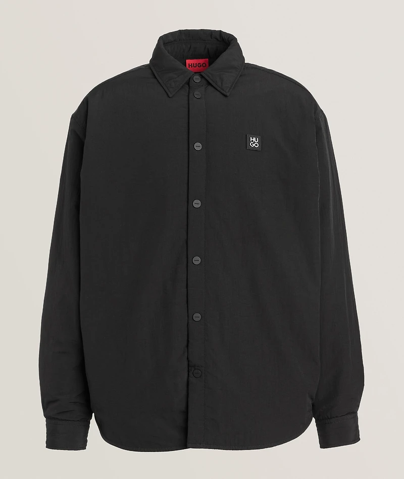 Stacked Logo Badge Padded Overshirt