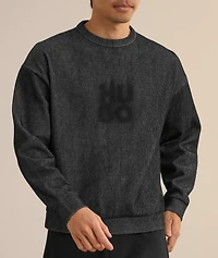 Stacked Smoke Logo Ribbed Sweatshirt