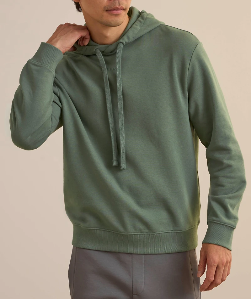 Tonal Logo Cotton Hooded Sweater