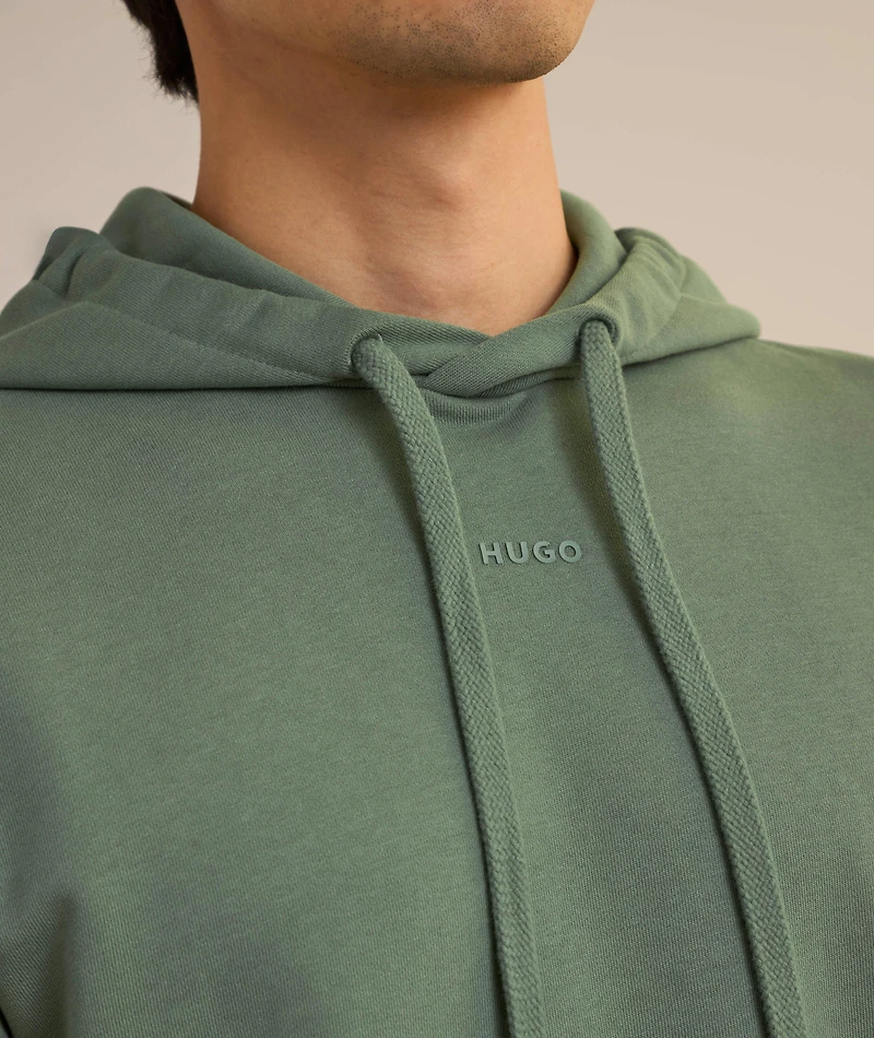 Tonal Logo Cotton Hooded Sweater