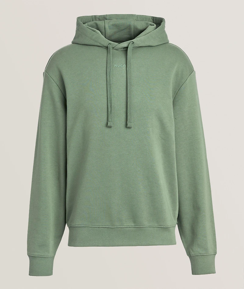 Tonal Logo Cotton Hooded Sweater