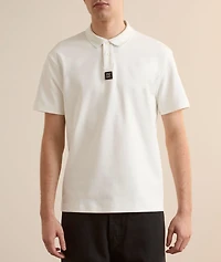 Cotton Stacked Box Logo Polo
