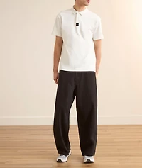Cotton Stacked Box Logo Polo