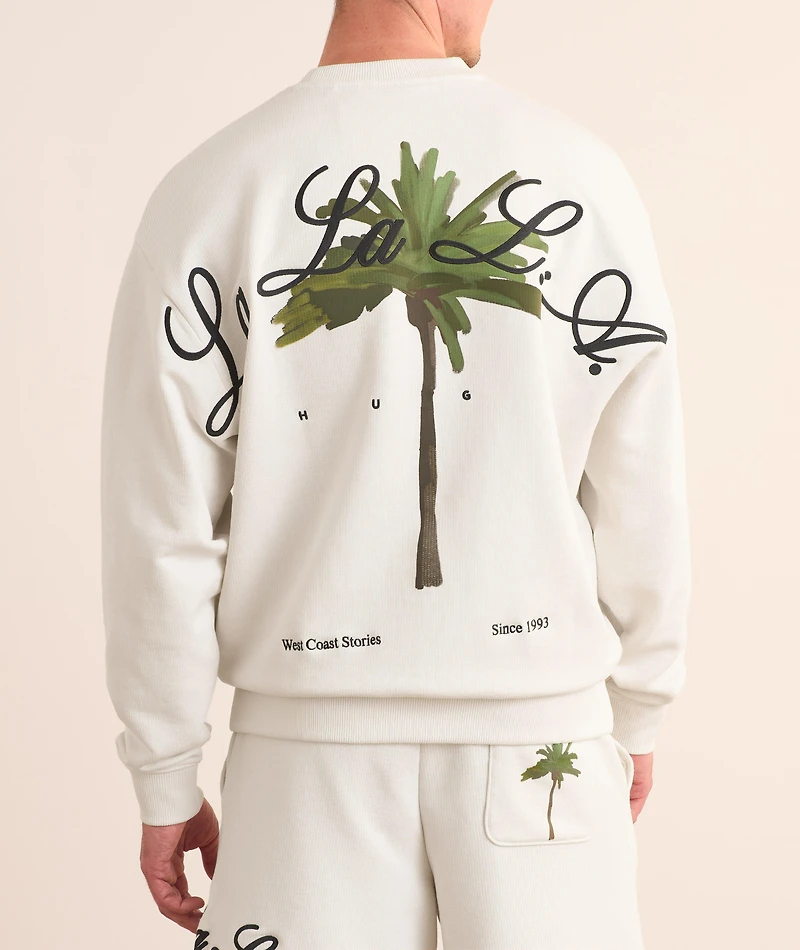 Palm Tree Cotton Sweatshirt