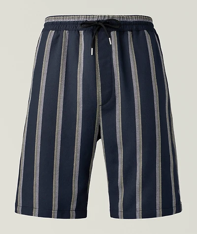 Cotton-Blend Striped Shorts