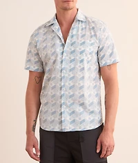 Logo Graphic Print Camp Shirt