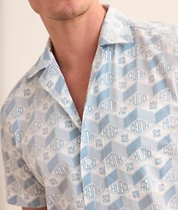 Logo Graphic Print Camp Shirt