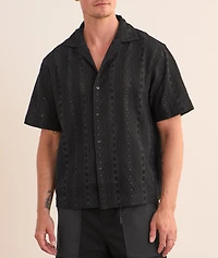 Eyelet Cotton Camp Shirt