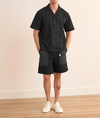 Eyelet Cotton Camp Shirt