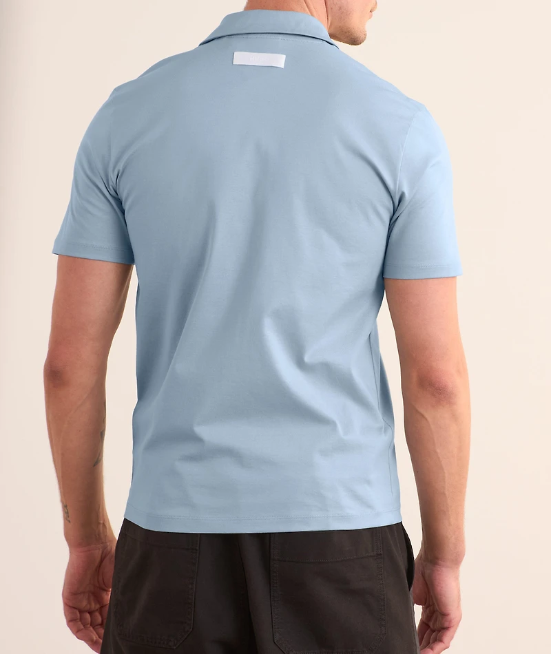 Mercerized Cotton Slim-Fit Polo