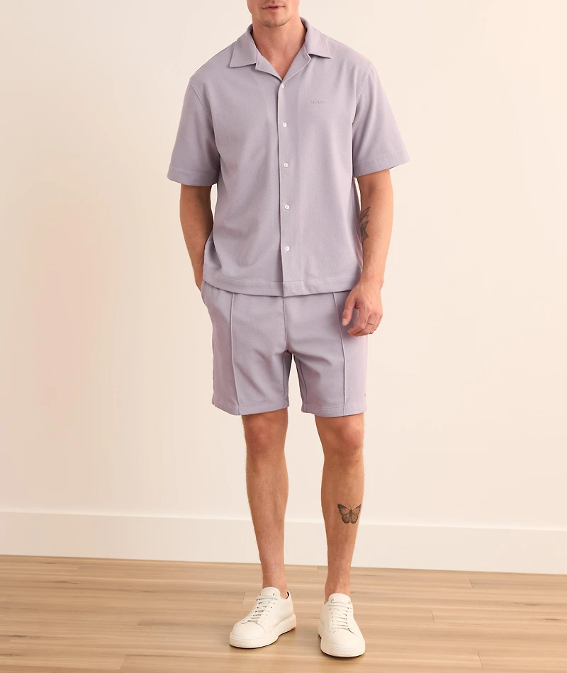 Crêpe Textured Camp Shirt