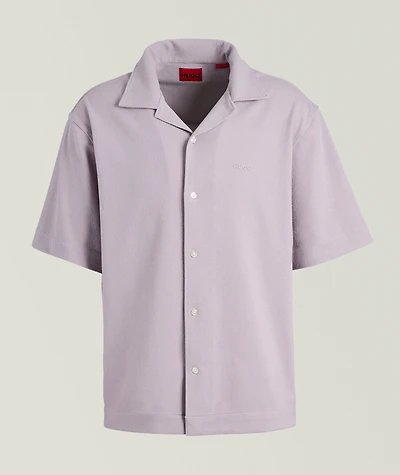 Crêpe Textured Camp Shirt