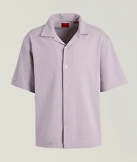 Crêpe Textured Camp Shirt