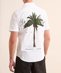 Palm Tree Cotton Camp Shirt