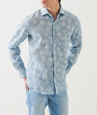 Floral Print Linen Shirt