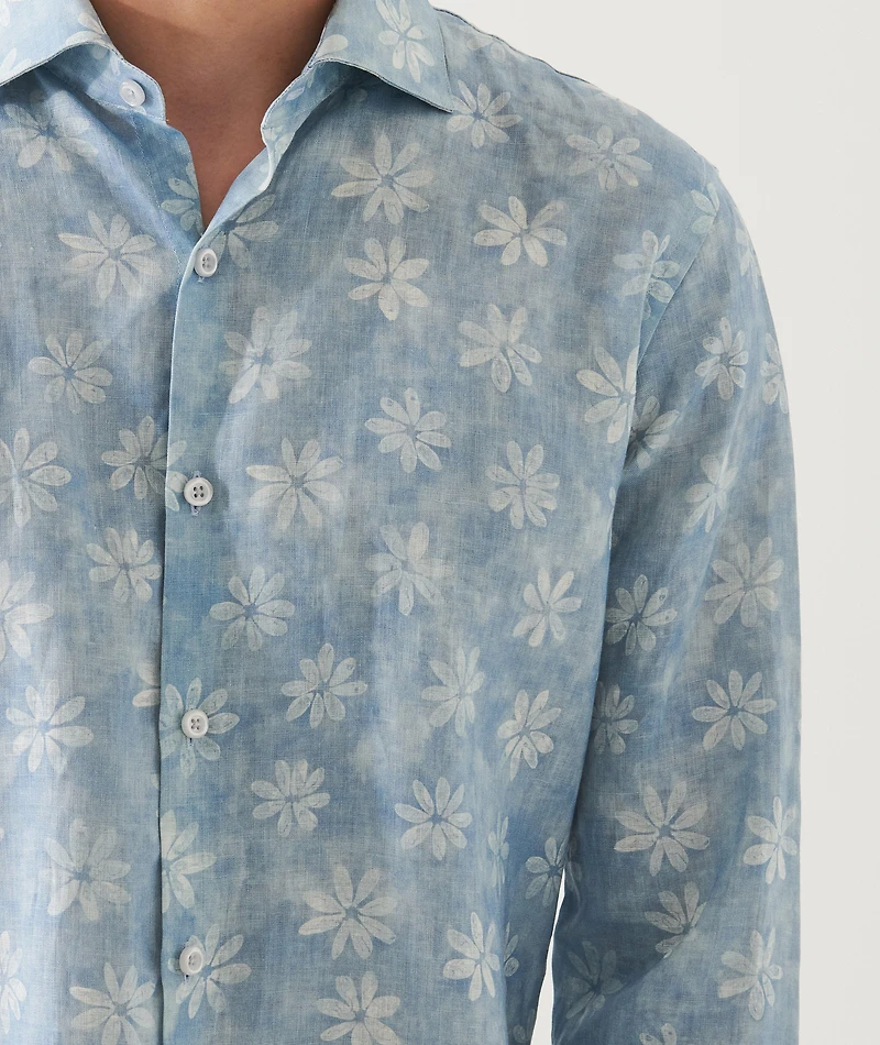 Floral Print Linen Shirt
