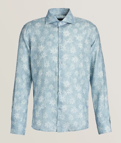 Floral Print Linen Shirt