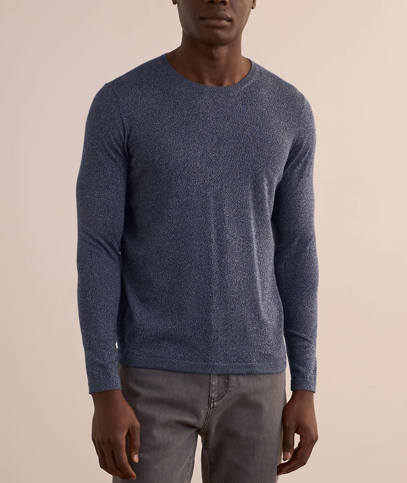 Lightweight Mélange Cotton-Blend Sweater